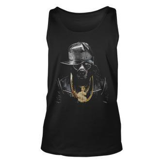 Black Pit Bull Rapper As Hip Hop Artist Dog Tank Top | Mazezy DE