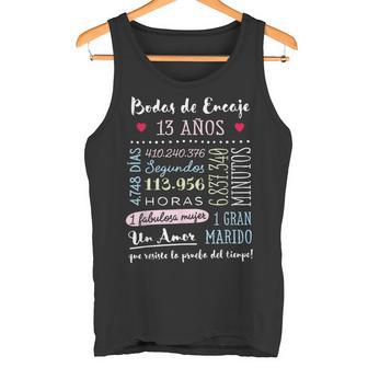 Bodas De Encaje 13 Años Aniversario De Boda Regalo Camiseta sin mangas - Regaloses