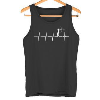 Bogenschießen Herzschlag Heartbeat Bogenschützen Geschenk Tank Top - Geschenkecke