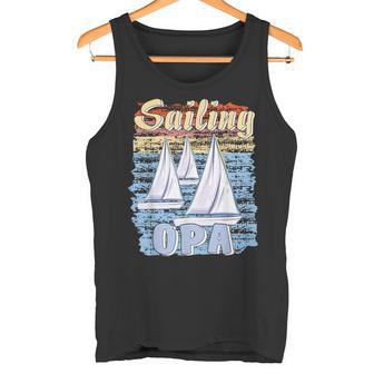 Boote Sailing Opa Papaater Segeln Segelboot Tank Top - Geschenkecke