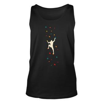 Bouldering Climber Free Climbing Small Rock Formation Tank Top | Mazezy