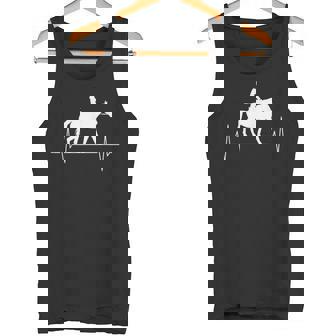 Caballo Señoras Niña Jinete Latido Del Corazón Línea Equitación Equitación Camiseta sin mangas - Regaloses