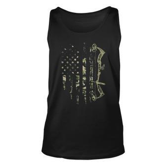Camo American Flag Bowhunting Bow Archery Deer Hunting Tank Top | Mazezy