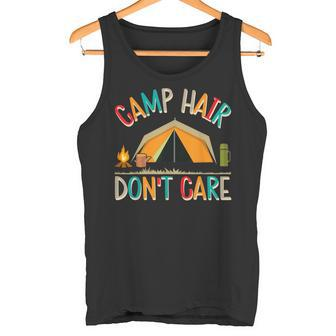 Camp Hair Don't Care Camping Outdoor Camper Wandern Tank Top - Seseable