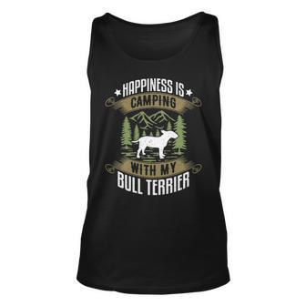 Camping With Bull Terrier Camp Lover Camping And Dogs Tank Top | Mazezy
