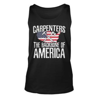 Carpenter Backbone Of America Flag Vintage Tank Top | Mazezy