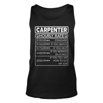 Carpenter Hourly Rate S Tank Top | Mazezy
