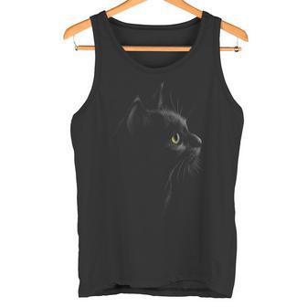 Cat Portrait Cat Head Tank Top - Seseable