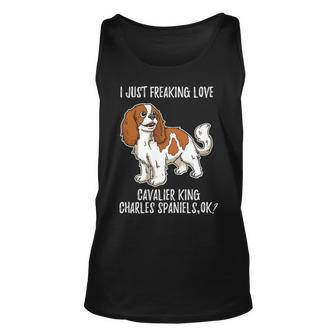 Cavalier King Charles Spaniel Ruby I Just Love Tank Top | Mazezy
