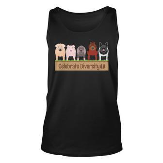 Celebrate Diversity Pig Lovers Farm Breed Cute Pig Tank Top | Mazezy