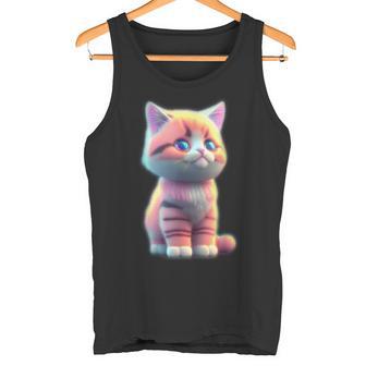 Chat Mignon Et Amusant Avec Motif De Chat Kawaii Débardeur e - Cadeauxyz