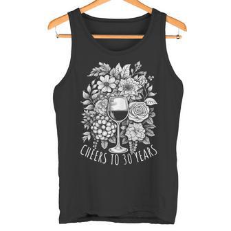 Cheers To 30 Years 30 Geburtstag Geschenk Sprüche Tank Top - Seseable