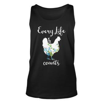 Chicken Every Life Counts Tank Top | Mazezy