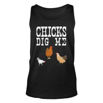 Chicken Farmer Chicks Dig Me Farming Tank Top | Mazezy
