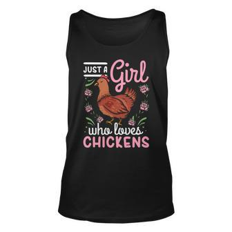 Chicken Lover Just A Girl Who Loves Chickens Tank Top | Mazezy