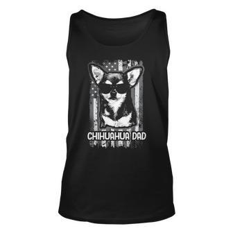 Chihuahua Dad Us Flag Dog Father Puppy Dogs Lover Tank Top | Mazezy