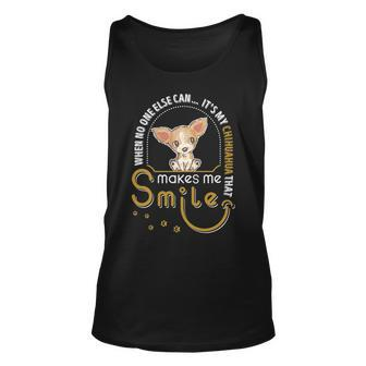 Chihuahua It's My Chihuahua That Makes Me Smile Tank Top | Mazezy