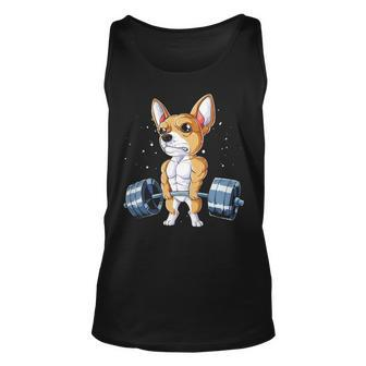 Chihuahua Weightlifting Deadlift Men Fitness Gym Gif Tank Top | Mazezy