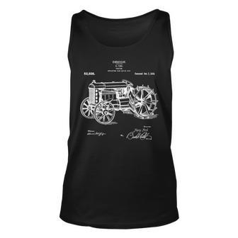 Classic Vintage Patent 1919 Farm Tractor Tank Top | Mazezy