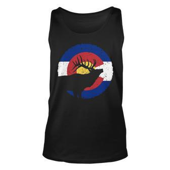Colorado Elk Hunting Co State Flag Hunter Tank Top | Mazezy