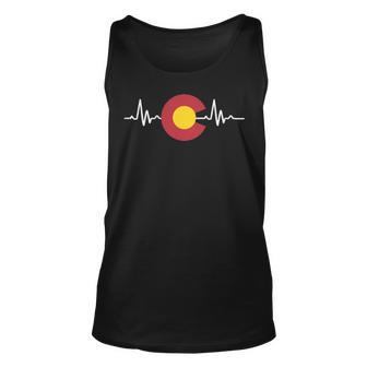 Colorado Flag Heart Beat Ekg Nurse Emt Tank Top | Mazezy