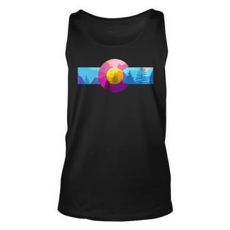 Colorado Flag Mountains Forest Beer League Sports Tank Top | Mazezy