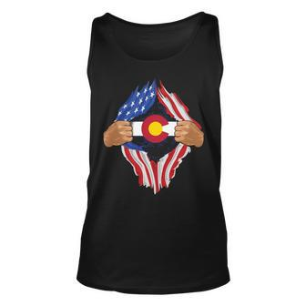Colorado Roots Inside State Flag American Proud Tank Top | Mazezy