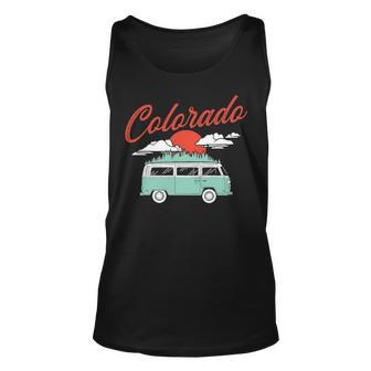 Colorado Vintage Hippie Van 60S Distressed Tank Top | Mazezy