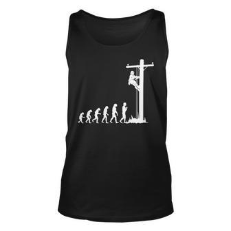Cool Unique Evolution Of Lineman Electrician Tank Top | Mazezy