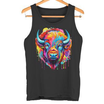 Cooles Bison-Kopf- Mit Hellen Farben Tank Top - Seseable