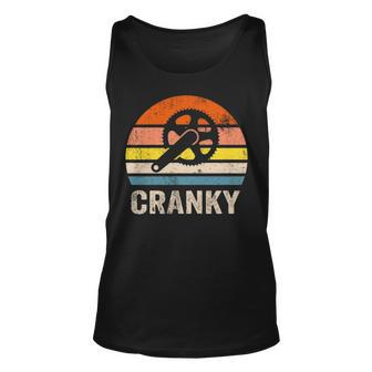 Cranky Vintage Sun Bicycle Lovers Cycling Cranky Tank Top | Mazezy