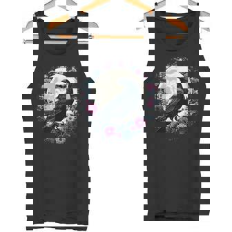 Cuervo Entre Flores Con Luna Camiseta sin mangas - Regaloses
