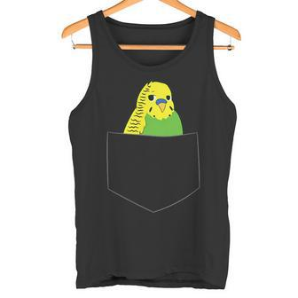 Cute Budgie In Pocket Budgie Bird In Bag S Tank Top - Seseable