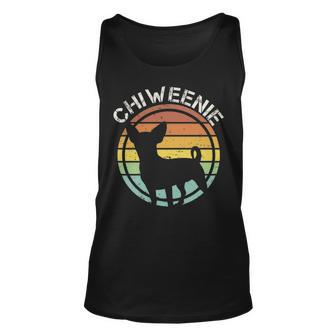 Cute Retro Chiweenie Silhouette For Chiweenies Tank Top | Mazezy