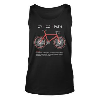 Cycopath Cycling And Bicycle Riders Bike Tank Top | Mazezy