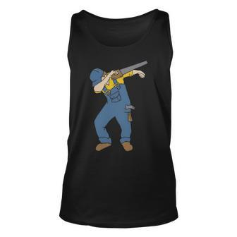 Dabbing Carpenter Dab Dance Woodworker Cool Humor Costume Tank Top | Mazezy