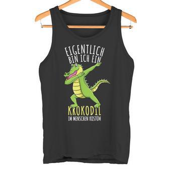 Dabbing Krokodil Kostüm Kinder Jungen Krokodil Tank Top - Seseable