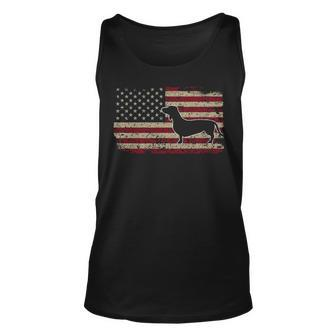 Dachshund America Flag Patriotic Weiner Dog Tank Top | Mazezy