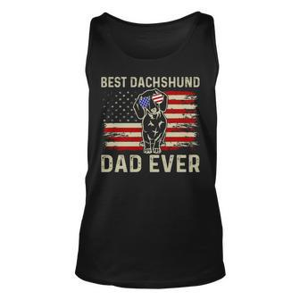 Dachshund Dog Dad Fathers Day Best Dachshund Dad Ever Tank Top | Mazezy