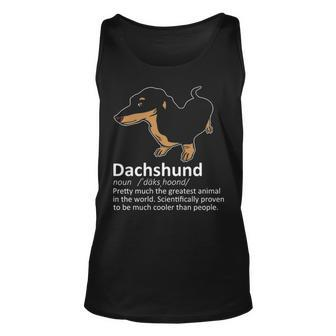 Dachshund Definition Wiener Dog Lover And Owner Tank Top | Mazezy