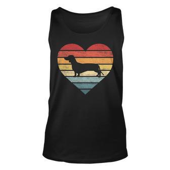 Dachshund Lover Owner Retro Sunset Dog Silhouette Tank Top | Mazezy CA