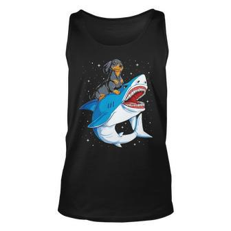 Dachshund Shark Kids Boys Men Space Galaxy Jawsome Tank Top | Mazezy