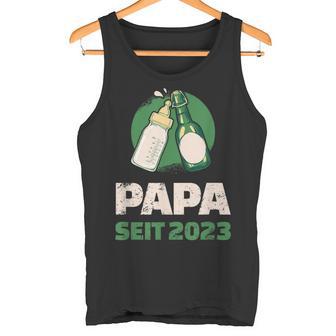 Dad Since 2023 Werdender Papa Bier Milk Tank Top - Geschenkecke