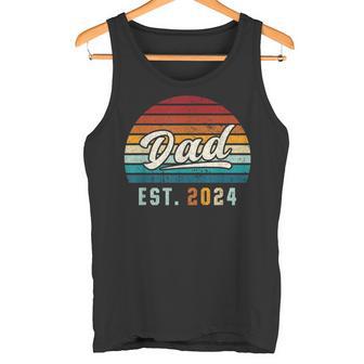 Dad Est 2024 Ersteratertag Frischgebackener Papa Tank Top - Geschenkecke