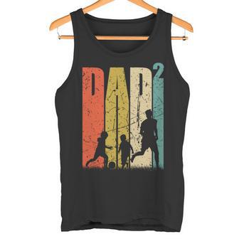 Dad Hoch 2Ater Zwei Papa Mit Son Football Tank Top - Geschenkecke