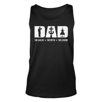 Dad The Sailor The Myth The Legend Tank Top | Mazezy