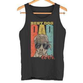 Damen Best Dog Dad Ever Hundepapa Hund Papa Mit-Ausschnitt Tank Top - Geschenkecke