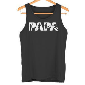 Damen Fechtendes Papa-Hemd Fechtendes Ehemann-Geschenk Mit-Ausschnitt Tank Top - Geschenkecke