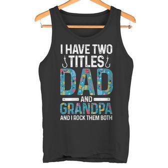 Damen Ich Habe Zwei Titel Papa Und Opa Großvater Mit-Ausschnitt Tank Top - Geschenkecke