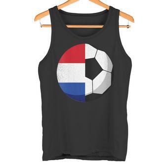 Damen Niederlande Flagge Niederländischer Papa Fußballtorwart Mit-Ausschnitt Tank Top - Geschenkecke